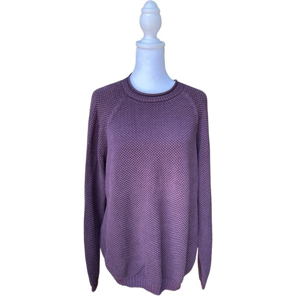 VTG Peruvian Connection Sweater 100% Pima Cotton Long Sleeve Plum Size Medium - Picture 1 of 5